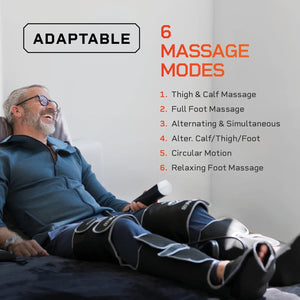 LifePro Radiate X Thigh, Calf and Foot Remote Control Massager - Barbell Flex