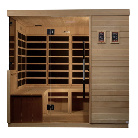 Image of Golden Design La Sagrada 6 Person Ultra Low EMF FAR Infrared Sauna - Barbell Flex