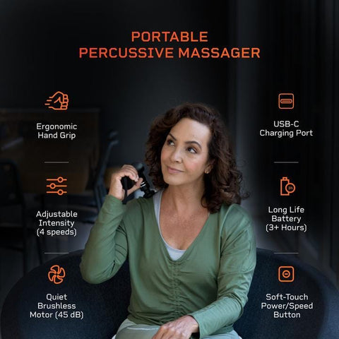 Image of LifePro DynaMini Portable Percussion Muscle Deep Tissue Massager Gun - Barbell Flex