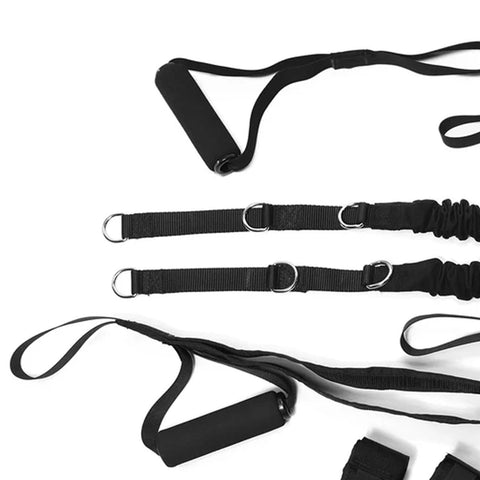 Image of Lagree Fitness Micro Cables with Footstraps & Black Handles Bundle - Barbell Flex