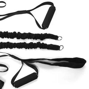 Lagree Fitness Micro Cables with Footstraps & Black Handles Bundle - Barbell Flex