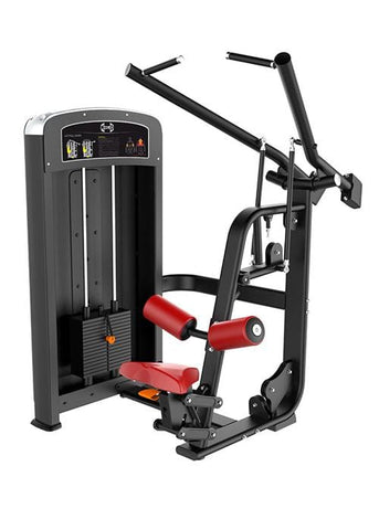 Image of Muscle D Fitness Elite Lat Pulldown Upper Body Machine - Barbell Flex