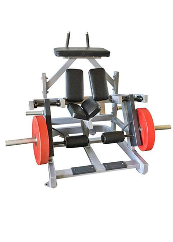 Image of Muscle D Fitness Power Leverage ISO-Lateral Kneeling Leg Curl Machine - Barbell Flex
