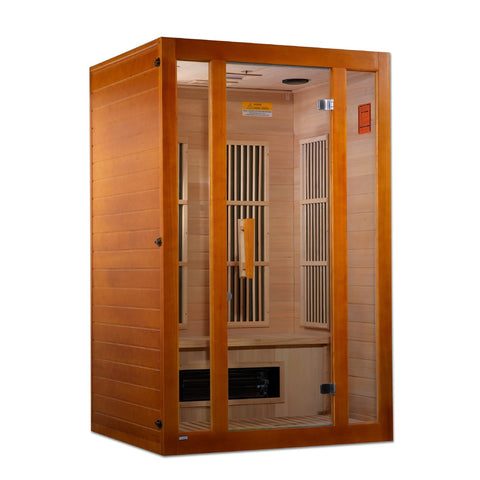 Image of Golden Designs Maxxus Aspen Dual Tech 2 person Low EMF FAR Infrared Sauna - Barbell Flex