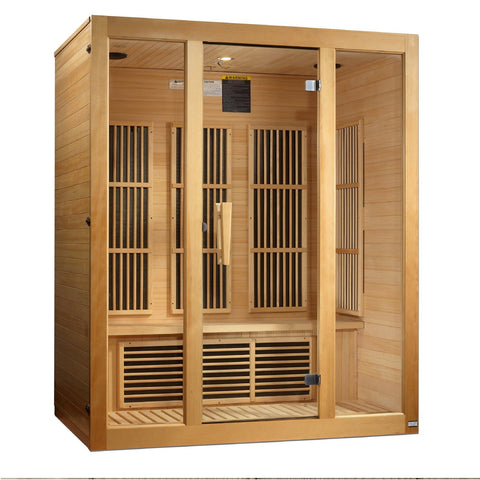 Image of Golden Designs Maxxus Bellevue 3 person Low EMF FAR Infrared Sauna - Barbell Flex