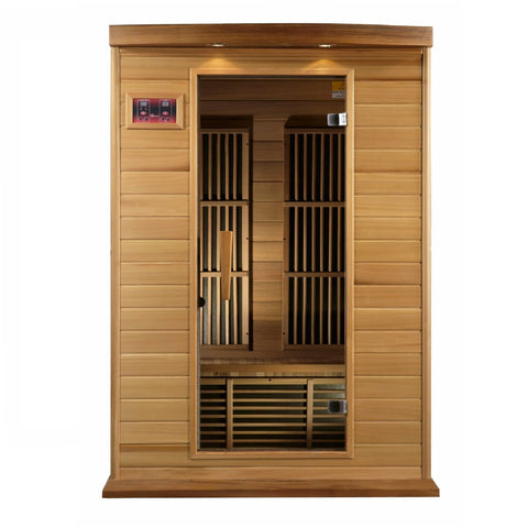 Image of Golden Designs Maxxus Cholet Edition 2 Person Near Zero EMF FAR Infrared Sauna - Barbell Flex