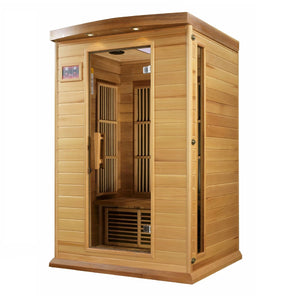 Golden Designs Maxxus Cholet Edition 2 Person Near Zero EMF FAR Infrared Sauna - Barbell Flex