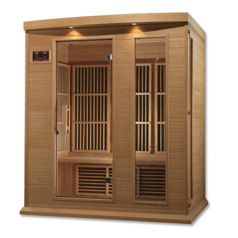 Image of Golden Designs Maxxus 3 Person Low EMF FAR Infrared Sauna - Barbell Flex