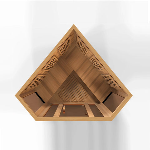 Image of Golden Designs Maxxus Canadian Red Cedar Low EMF FAR Infrared Sauna - Barbell Flex