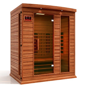 Golden Design Maxxus 2-3 Person Canadian Red Cedar Full Spectrum Infrared Sauna - Barbell Flex