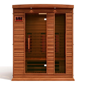 Golden Design Maxxus 2-3 Person Canadian Red Cedar Full Spectrum Infrared Sauna - Barbell Flex