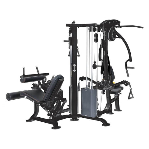 Image of Muscle D 2-Stack Corner Multi-Station Home Gym - Barbell Flex