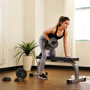Sunny Health & Fitness 40 lb Vinyl Dumbbell Set - Barbell Flex