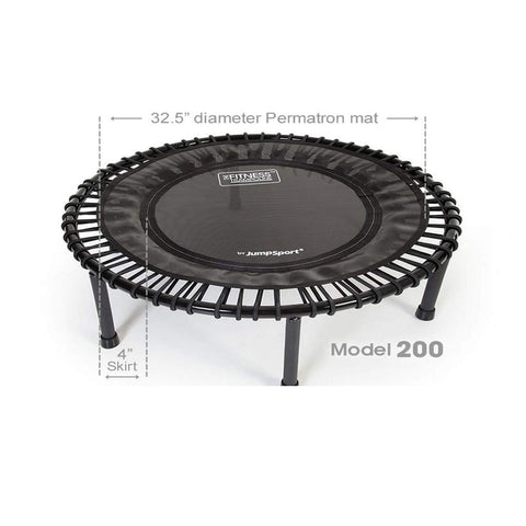 JumpSport Fitness 200 Series In Home Low-Impact Exercise Trampolines - Barbell Flex