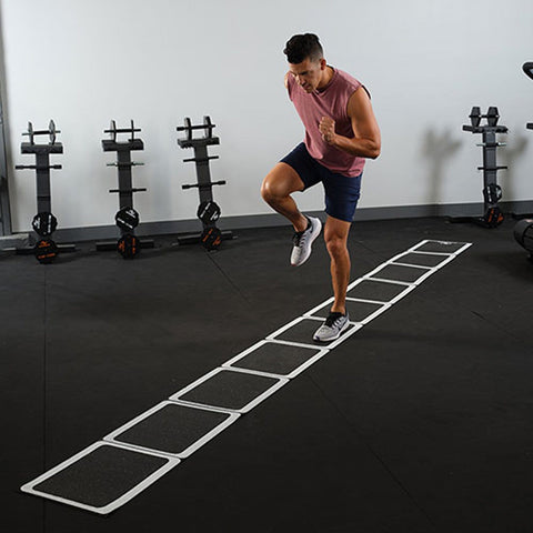 Image of Stroops 15-Foot Long Rubber Roll Out Agility Ladder - Barbell Flex