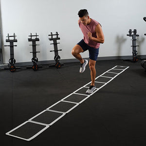 Stroops 15-Foot Long Rubber Roll Out Agility Ladder - Barbell Flex