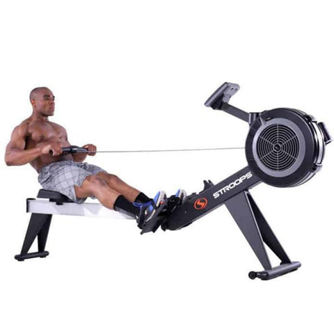 Image of Stroops Portable Collapsible Premium SXR Rower Machine - Barbell Flex