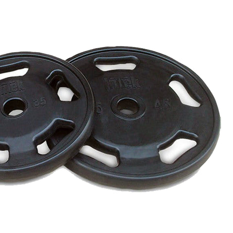 Image of InTek Strength Champion Series Rubber Olympic Plate Easy-Grip Singles and Sets - Barbell Flex