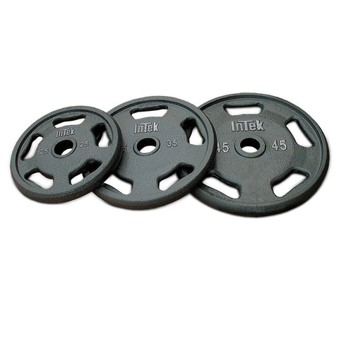 Image of InTek Strength Cast Steel Olympic Easy-Grip Plate Singles and Sets - Barbell Flex
