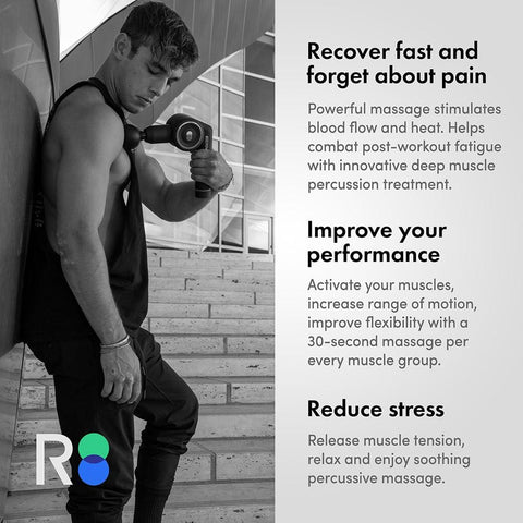 Image of ReAthlete FOLD Folding Rotating Percussive Therapy Massager Gun - Barbell Flex