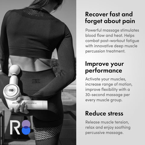 Image of ReAthlete FOLD Folding Rotating Percussive Therapy Massager Gun - Barbell Flex
