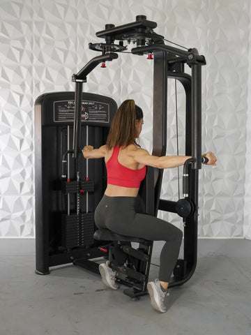 Image of Muscle D Fitness Elite Commercial Pec Deck Fly and Rear Delt Machine - Barbell Flex