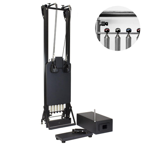 Image of Merrithew Onyx SPX Max Reformer with Vertical Stand and HPGB Bundle - Barbell Flex
