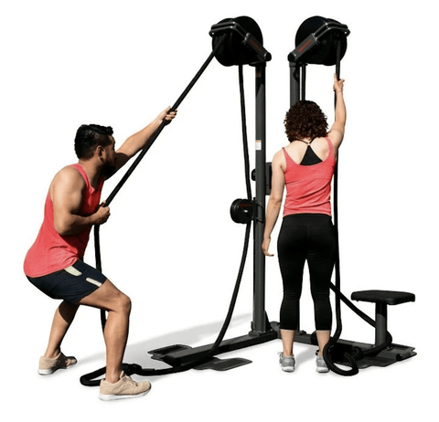 Image of RopeFlex RX2500D Oryx Dual-Station Climber Rope Pull Machine - Barbell Flex