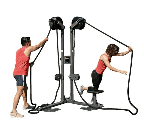 Image of RopeFlex RX2500D Oryx Dual-Station Climber Rope Pull Machine - Barbell Flex