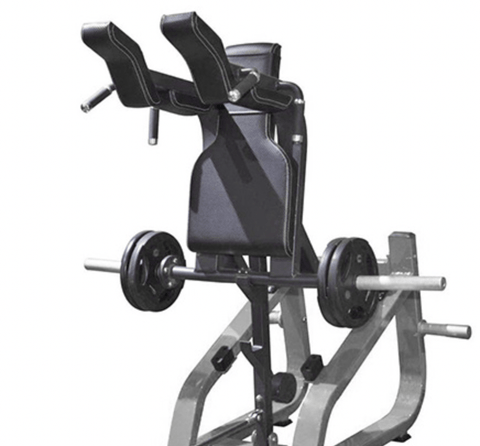 Image of Muscle D Fitness ISO-Lateral Power Leverage Front Leg Squat Machine - Barbell Flex