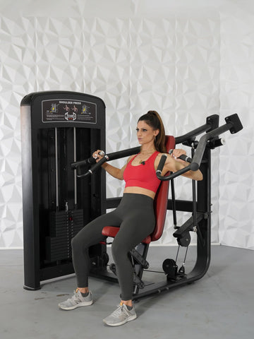 Image of Muscle D Fitness Elite Converging Shoulder Press Machine - Barbell Flex