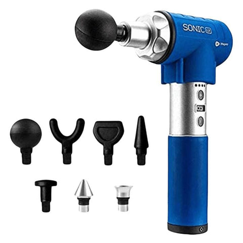 Image of LifePro Sonic LX Professional Percussion Massage Gun with 7 Attachments - Barbell Flex