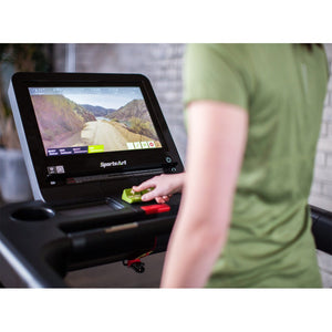 SportsArt 19" Senza Touchscreen Eco-Drive Motor Treadmill - Barbell Flex