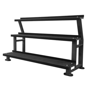TAG FITNESS 3-Tier Steel Shelves Flat Tray Kettlebell Storage Rack - Barbell Flex