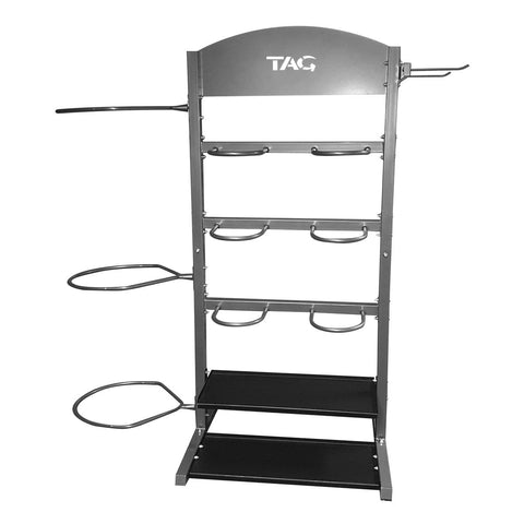 Image of TAG Fitness Compact Versatile Stability Ball Holder Flat Storage Rack - Barbell Flex