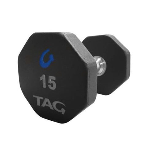 Image of TAG Fitness R8DB 8-Sided Virgin Rubber Straight Handle Dumbbells - Barbell Flex