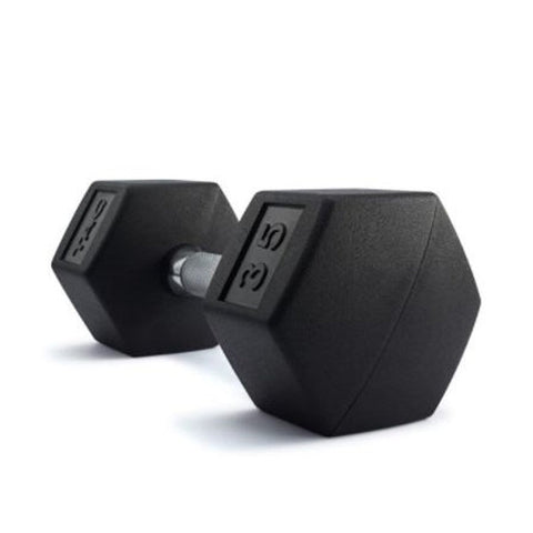 Image of TAG Fitness Hex Fitness Exercise Rubber Encased Dumbbells Pairs and Sets - Barbell Flex