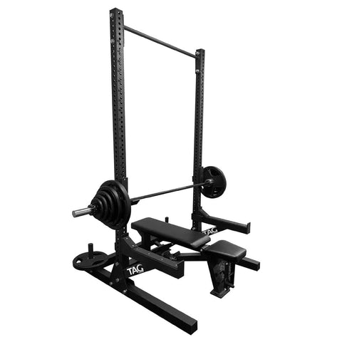 Image of TAG Fitness Heavy-Duty Welded Steel Commercial Slim Rack - Barbell Flex