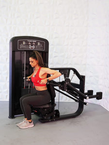 Muscle D Fitness Elite Tricep Press Seated Dip Machine - Barbell Flex