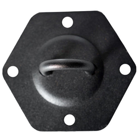 Image of Stroops Hex Plate With Single Ring Connection Point Wall Mount Anchor - Barbell Flex