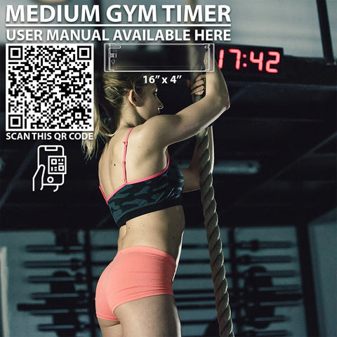 Image of Synergee Programmable Crystal-Clear LED Interval Gym Timer - Barbell Flex