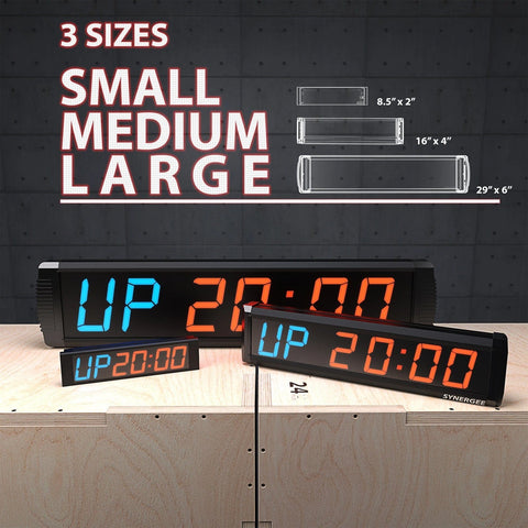 Image of Synergee Programmable Crystal-Clear LED Interval Gym Timer - Barbell Flex