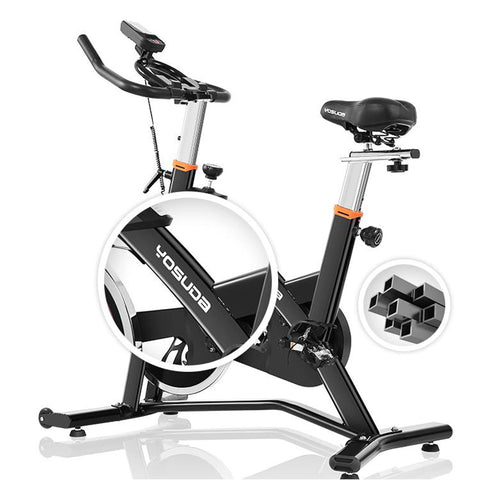 Image of YOSUDA 4-Way Adjustable Seat Indoor Stationary Cycling Exercise Bike - Barbell Flex