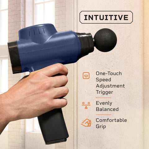 Image of Lifepro Sonic Pro Deep Tissue Percussion Massage Gun with 8 Massage Heads - Barbell Flex