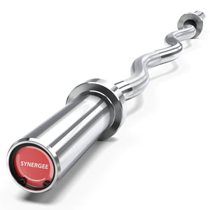 Synergee 2" Diameter Sleeves Standard Knurl Curl Weightlifting Multipurpose Bar - Barbell Flex