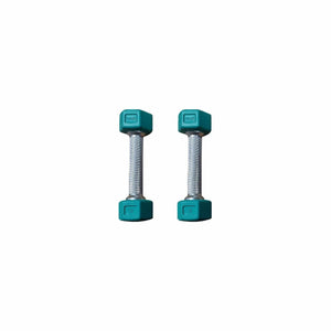 TAG Fitness CHEX Colored Hex One-Piece Solid Rubber Dumbbell Pairs - Barbell Flex