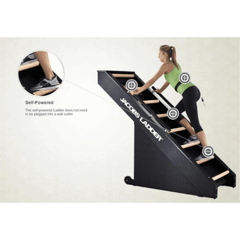 Jacob's Ladder Original Commercial Climbing Cardio Machine - Barbell Flex