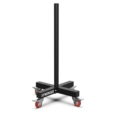 Image of Synergee Standard Weight Plate Stacker Rolling Steel Storage Rack - Barbell Flex