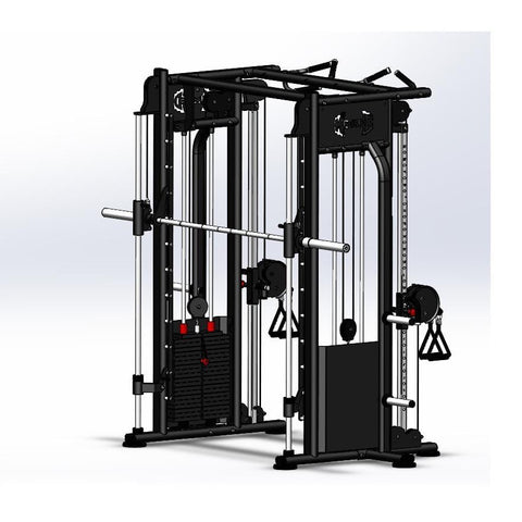Image of Muscle D DAP Smith Combo Training Gym Machine - Barbell Flex