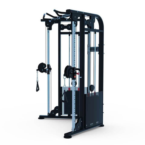 Image of Muscle D 88” Dual Adjustable Pulley Functional Trainer Gym Machine - Barbell Flex